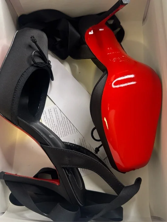 Cassia Lace up Ballerina heels - Picture 1 of 3